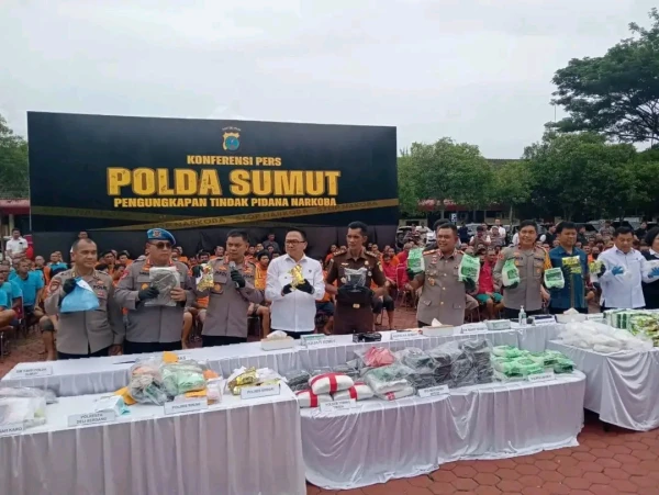 Polda Sumut Bongkar Jaringan Narkoba, 105 Tersangka dan 114,67 Kg Sabu Berhasil Diamankan - Digital Media Public